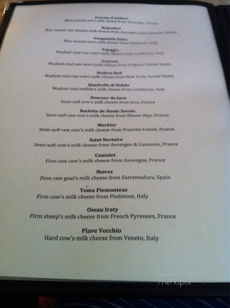 Bin 152 - Charleston, SC menu_pic