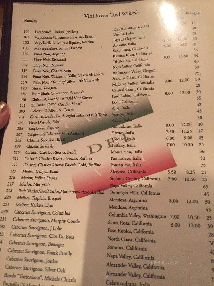 Trombino's Bistro Italiano - Albuquerque, NM menu_pic