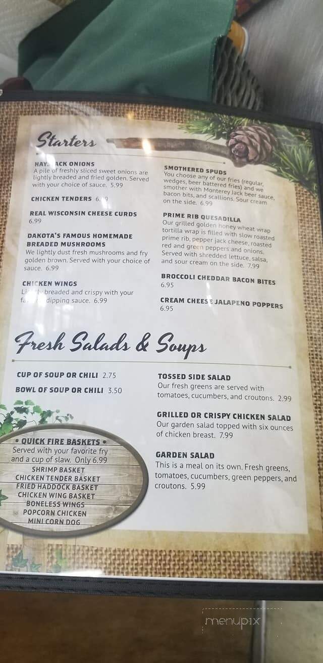 Blader's Dakota Inn - Wautoma, WI menu_pic