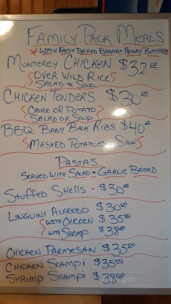 Boundary Waters Lodge - Demotte, IN menu_pic