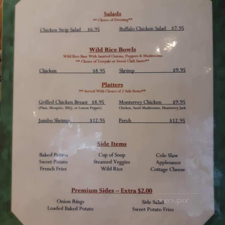 Boundary Waters Lodge - Demotte, IN menu_pic
