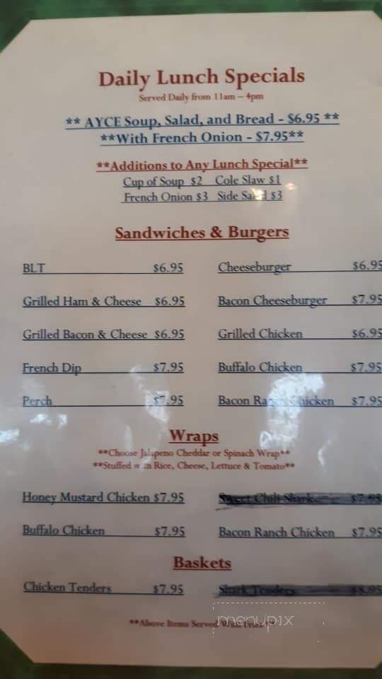 Boundary Waters Lodge - Demotte, IN menu_pic