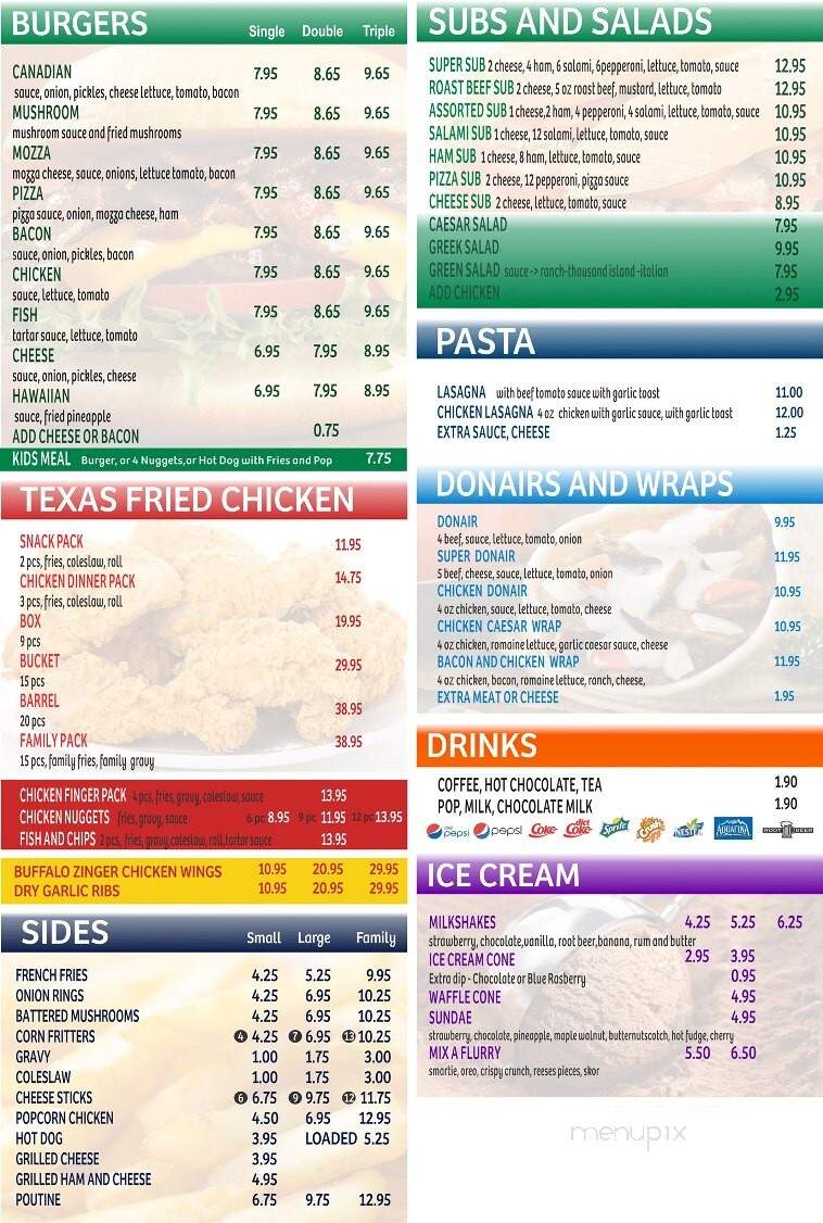 Burger Baron - Onoway, AB menu_pic