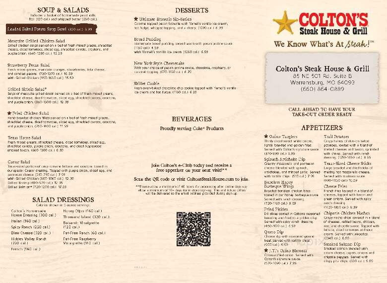 Colton's Steak House & Grill - Warrensburg, MO