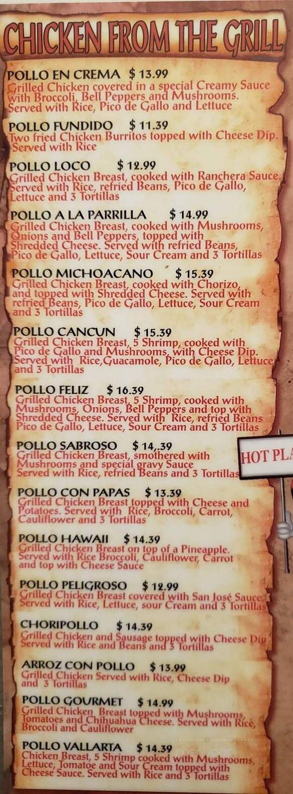 Dos Primos - Troy, MO menu_pic