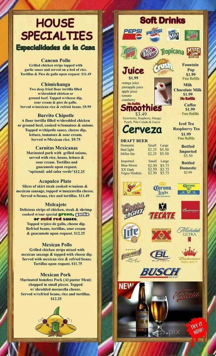 Monterey Mexican Restaurant - Cherokee, IA menu_pic