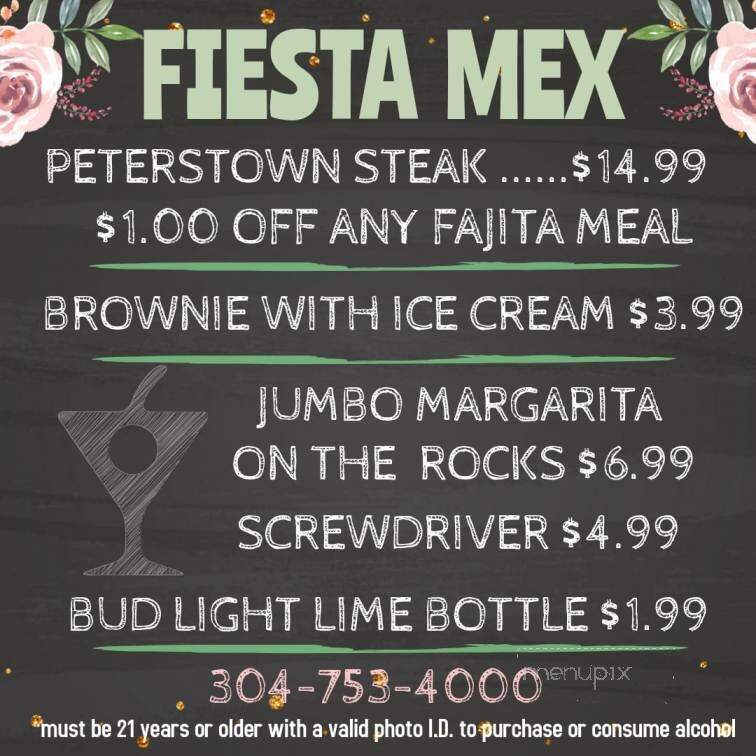 Fiesta Mexicana - Peterstown, WV menu_pic