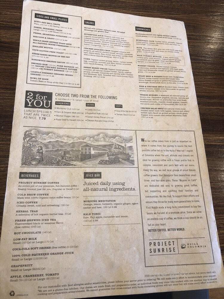 First Watch - Clarksville, IN menu_pic