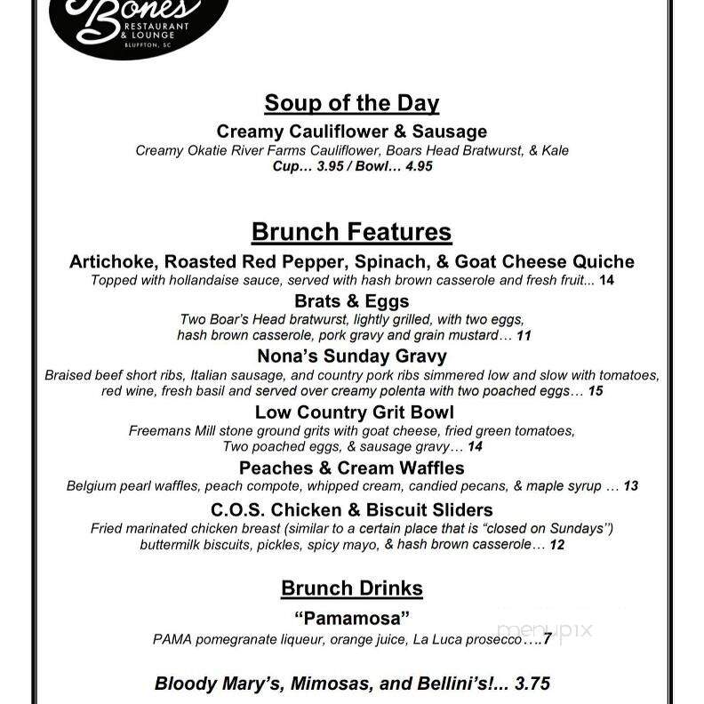 Frankie Bones - Bluffton, SC menu_pic