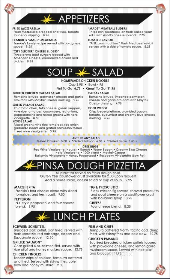 Frankie Bones - Bluffton, SC menu_pic