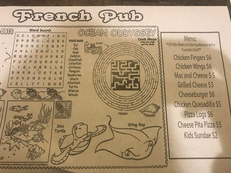 French Pub - Depew, NY menu_pic