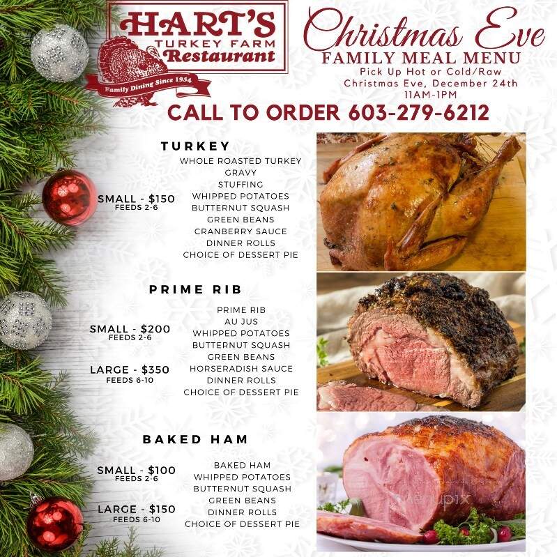 Hart's Turkey Farm Restaurant - Meredith, NH menu_pic
