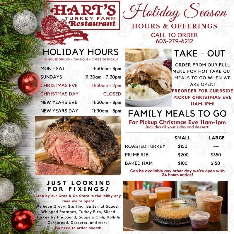 Hart's Turkey Farm Restaurant - Meredith, NH menu_pic