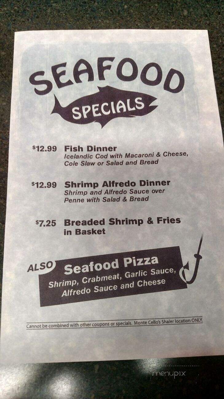 Monte Cello's Of Shaler - Pittsburgh, PA menu_pic
