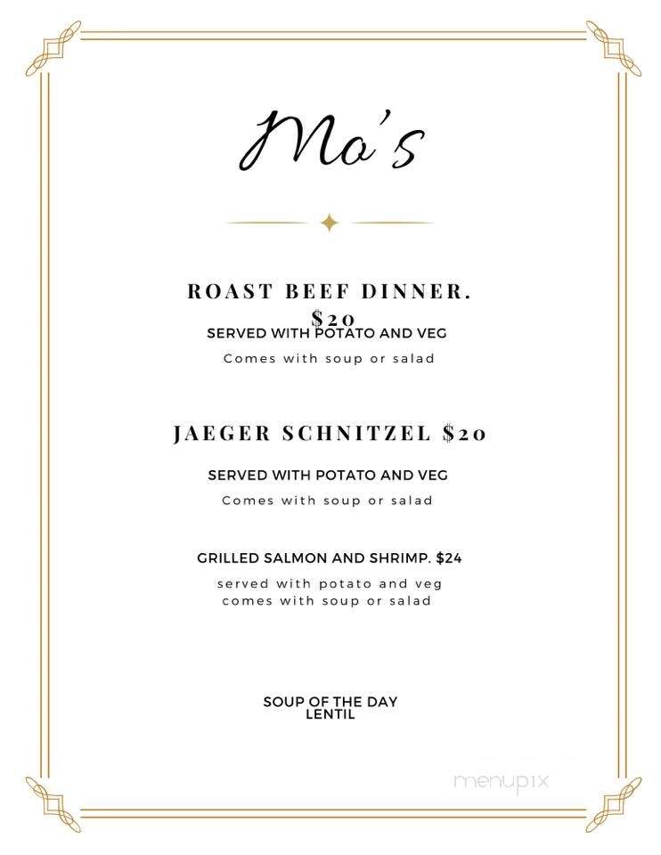 Mo's Family Restaurant - Oakville, ON menu_pic
