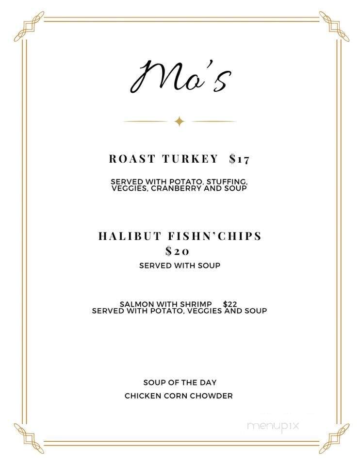 Mo's Family Restaurant - Oakville, ON menu_pic