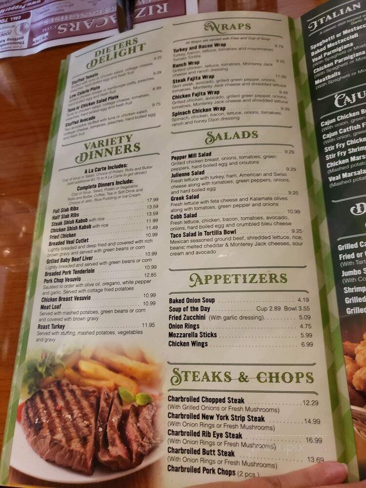 Peppermill Family restaurant - Mokena, IL menu_pic