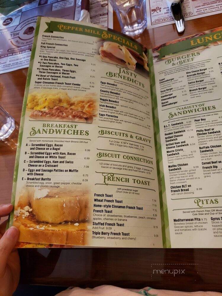 Peppermill Family restaurant - Mokena, IL menu_pic