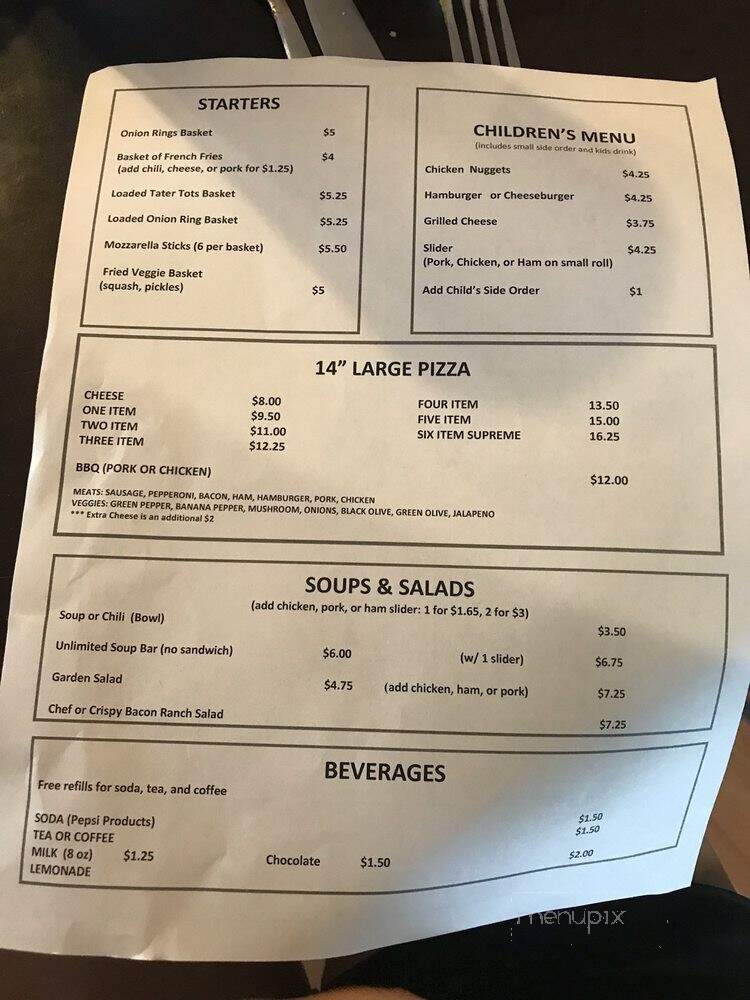 Redneck Ranch Restaurant - Clarkson, KY menu_pic