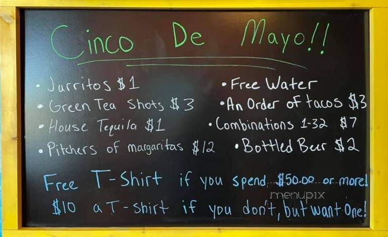 El Rio Grande 8 - Oak Hill, WV menu_pic
