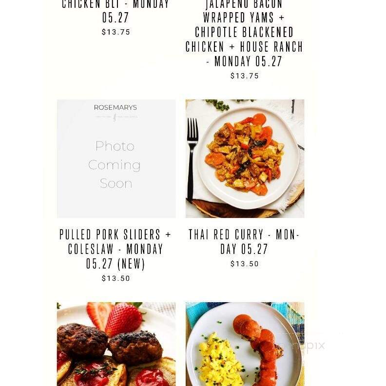 Rosemary's Farm To Fork Cafe - Dixon, CA menu_pic