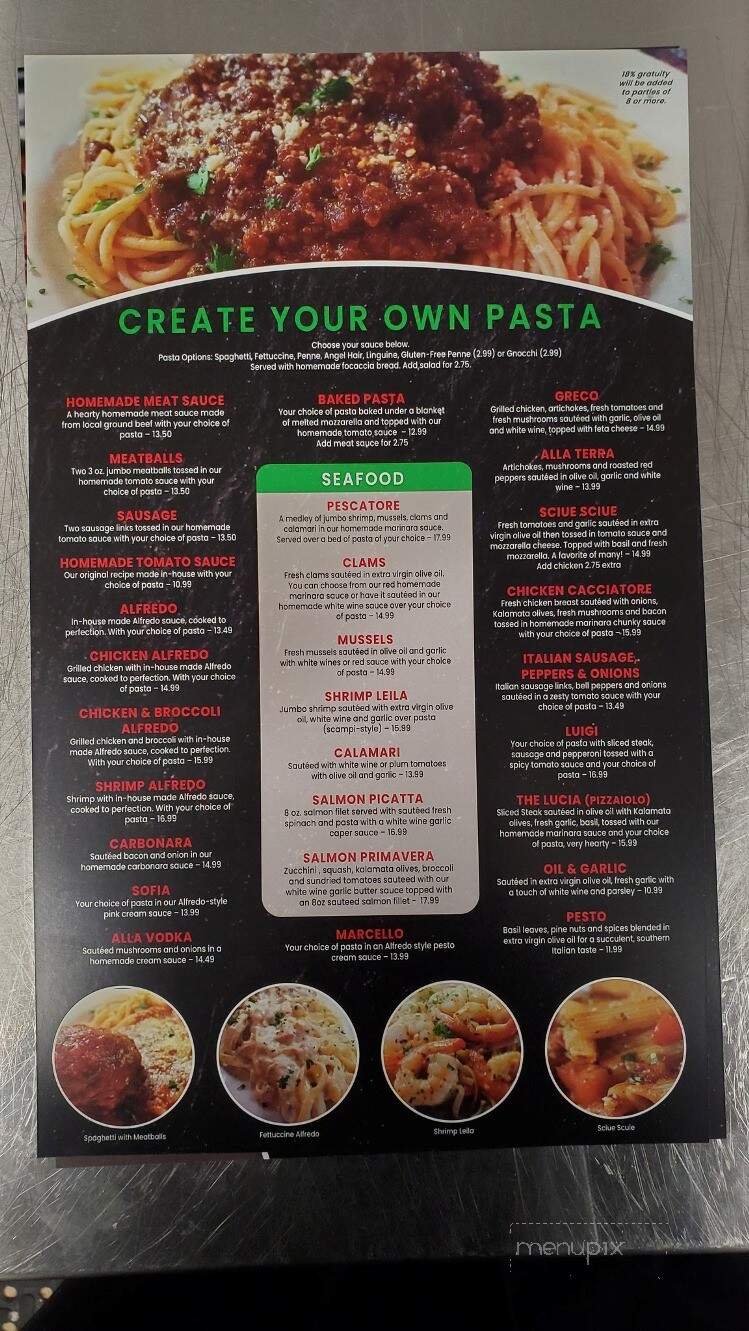 Sandro's Pizzeria & Italian Restaurant - Christiansburg, VA menu_pic