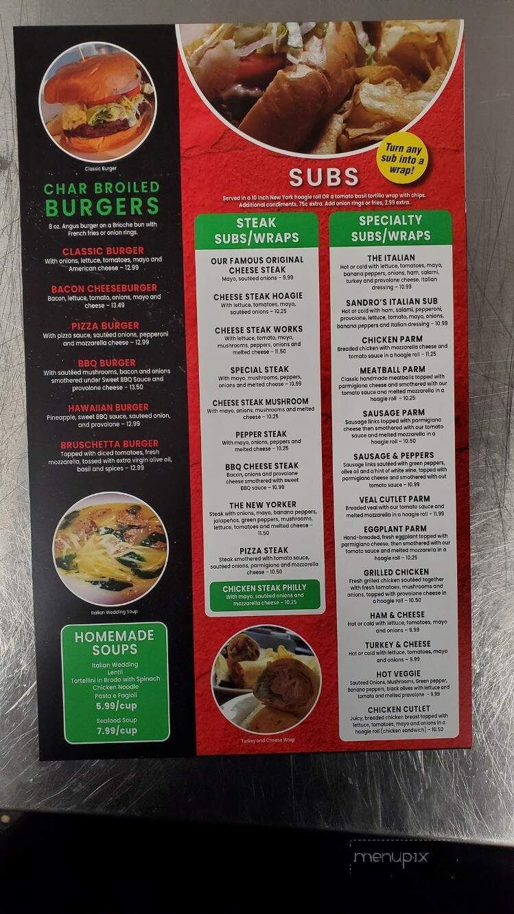 Sandro's Pizzeria & Italian Restaurant - Christiansburg, VA menu_pic