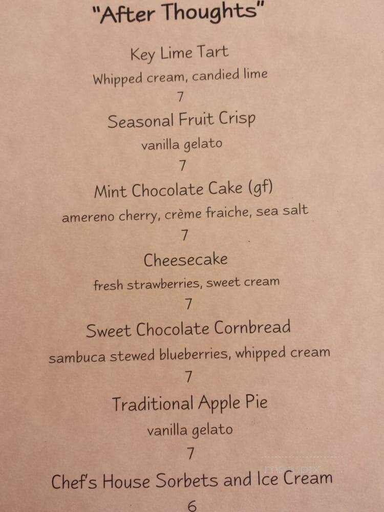 Current's at Hyatt Regency - Sarasota, FL menu_pic