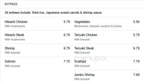 Japan Restaurant - Lancaster, SC menu_pic
