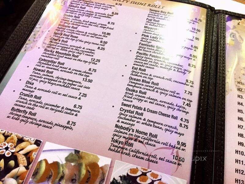 Menu of Sushi Cafe in Tampa FL 33647