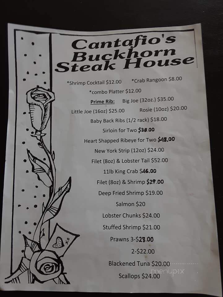 Buckhorn Supper Club - Beaver Dam, WI menu_pic