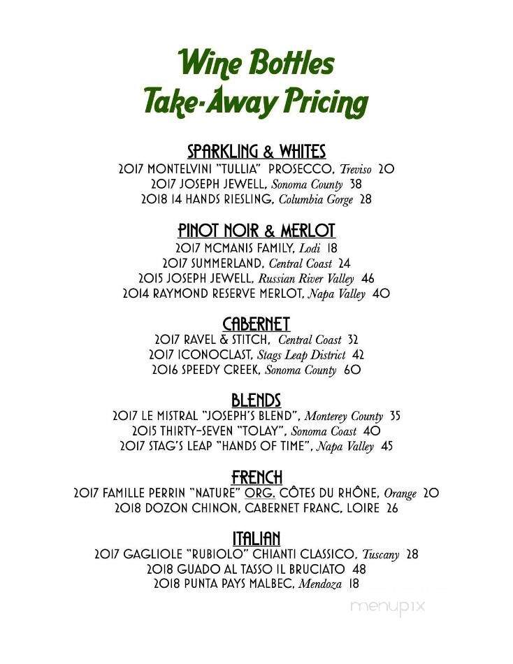 Eastwood Inn - Ligonier, PA menu_pic