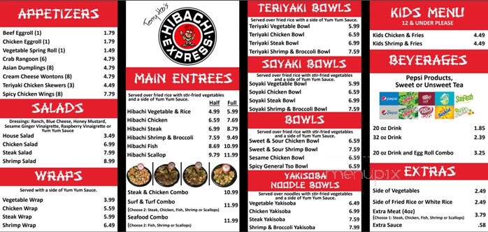 Hibachi Express - Albany, GA menu_pic