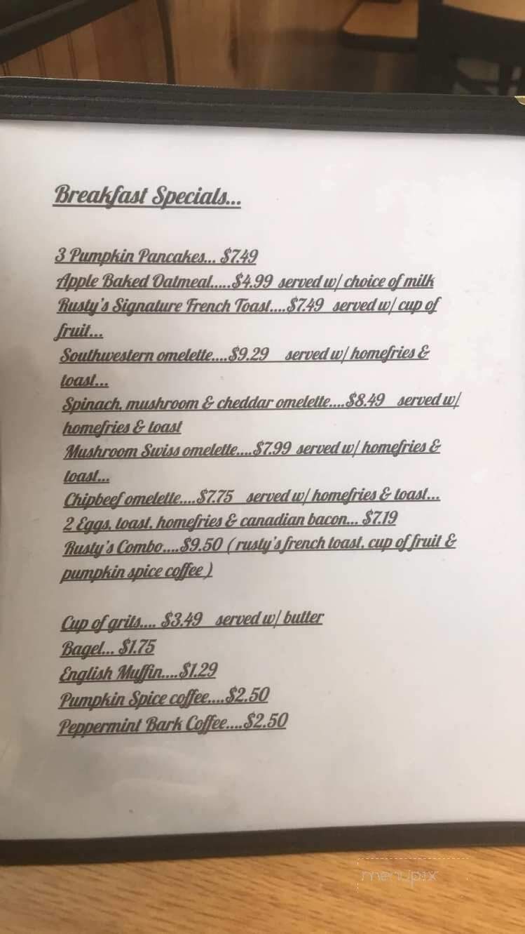 Rusty Roosters Cafe - New Oxford, PA menu_pic