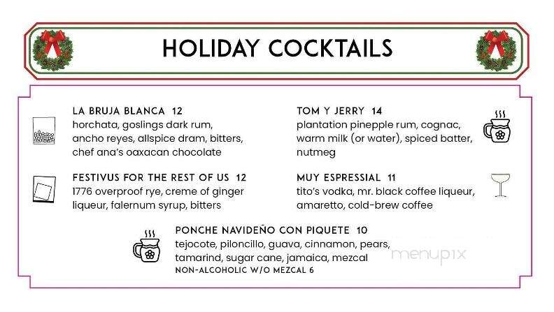 Copal - Santa Cruz, CA menu_pic