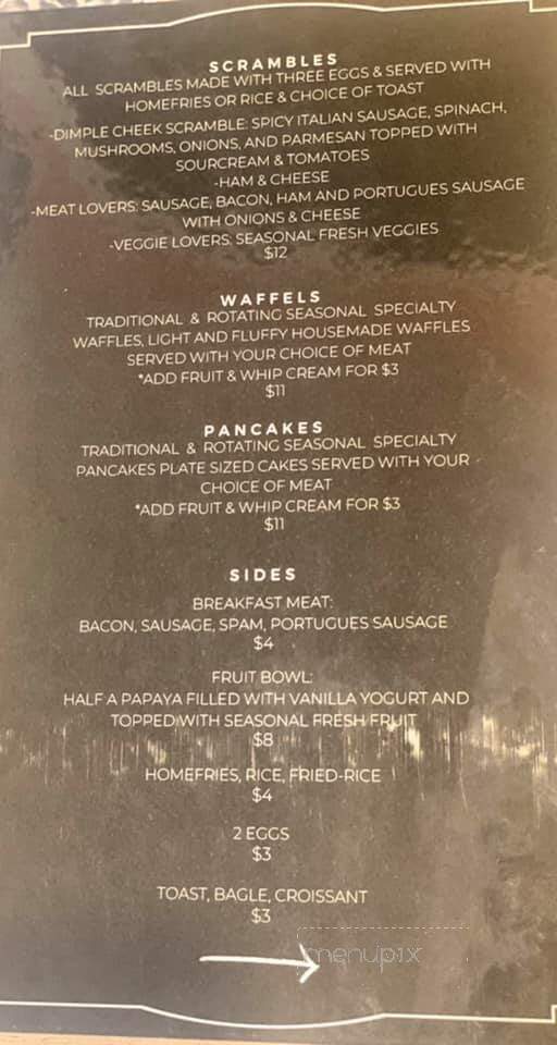 Dimple Cheek Cafe & Local Market - Mountain View, HI menu_pic