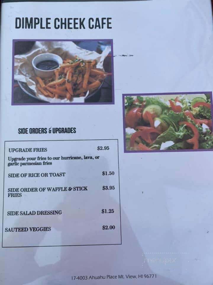 Dimple Cheek Cafe & Local Market - Mountain View, HI menu_pic