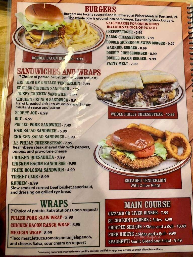 Mill Street Inn - Gaston, IN menu_pic
