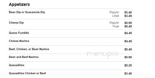 El Barril Mexican Grill - Maryville, TN menu_pic