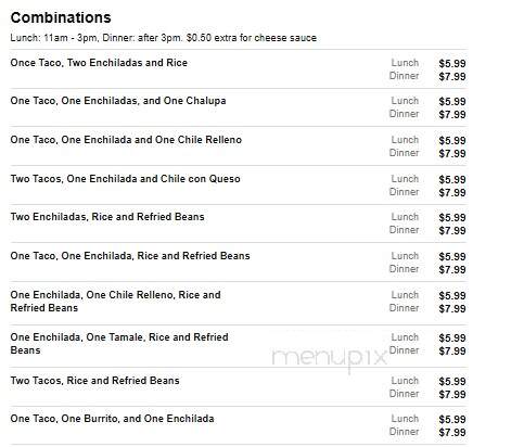 El Barril Mexican Grill - Maryville, TN menu_pic