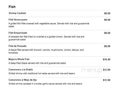 El Barril Mexican Grill - Maryville, TN menu_pic