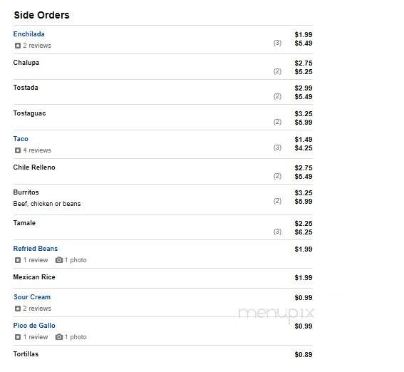 El Barril Mexican Grill - Maryville, TN menu_pic