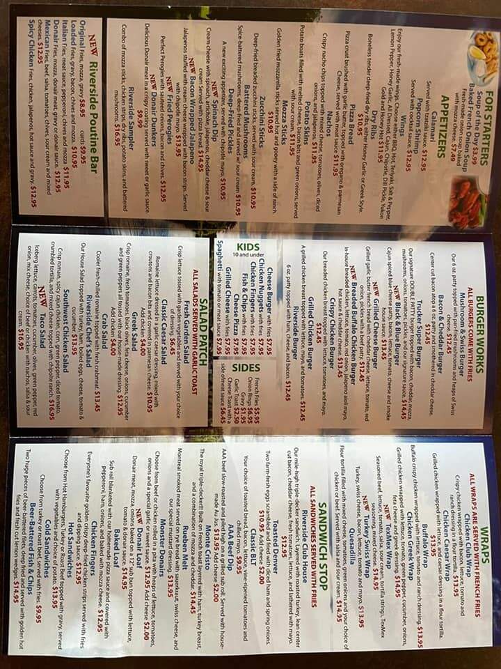 Riverside Diner & Lounge - Entwistle, AB menu_pic