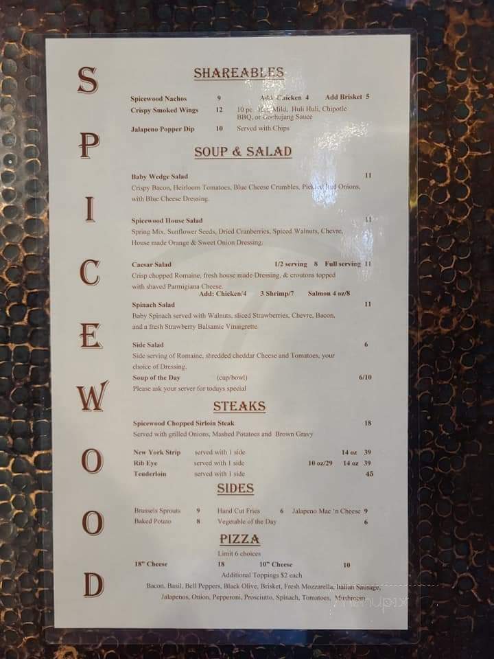 Spicewood Restaurant - Alpine, TX