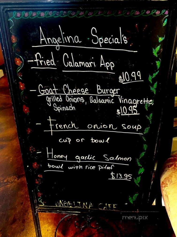 Angelina's European Cafe - Burlington, NC menu_pic