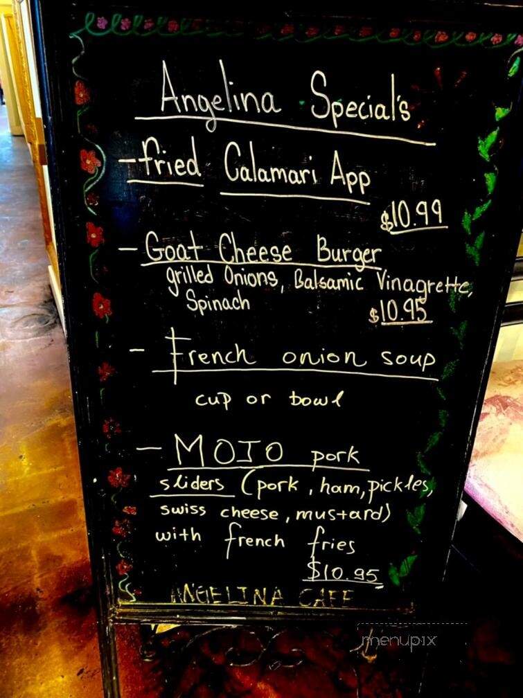 Angelina's European Cafe - Burlington, NC menu_pic