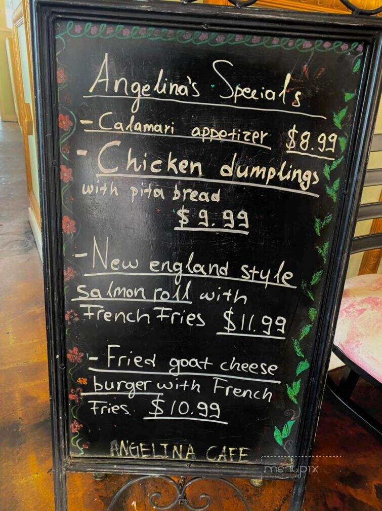 Angelina's European Cafe - Burlington, NC menu_pic