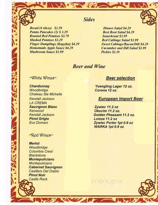 Anna's Polish Restaurant - Winter Park, FL menu_pic