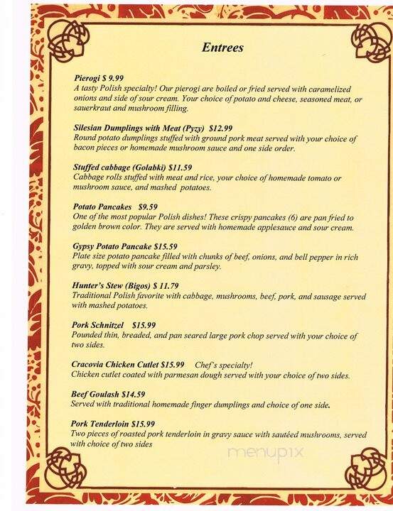 Anna's Polish Restaurant - Winter Park, FL menu_pic