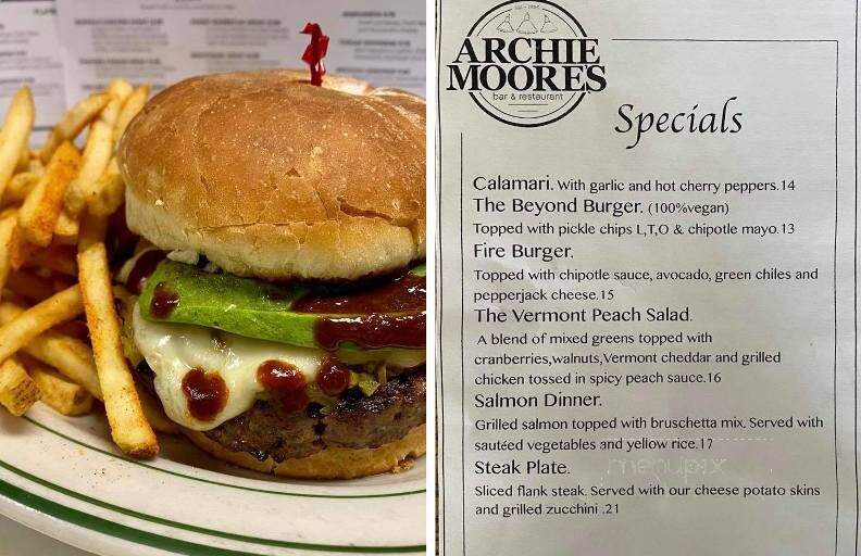 Archie Moore's Bar & Restaurant - Fairfield, CT menu_pic
